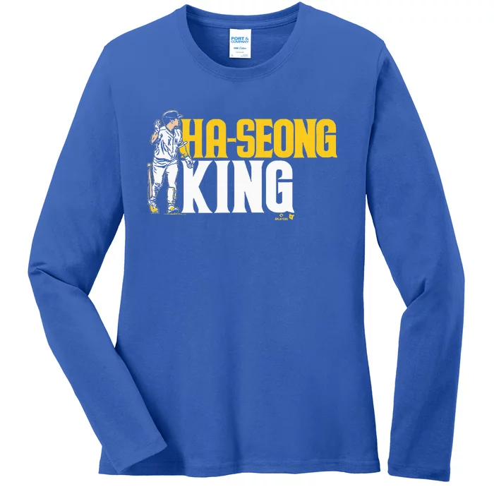 Haseong Kim Haseong King San Diego Baseball Ladies Long Sleeve Shirt