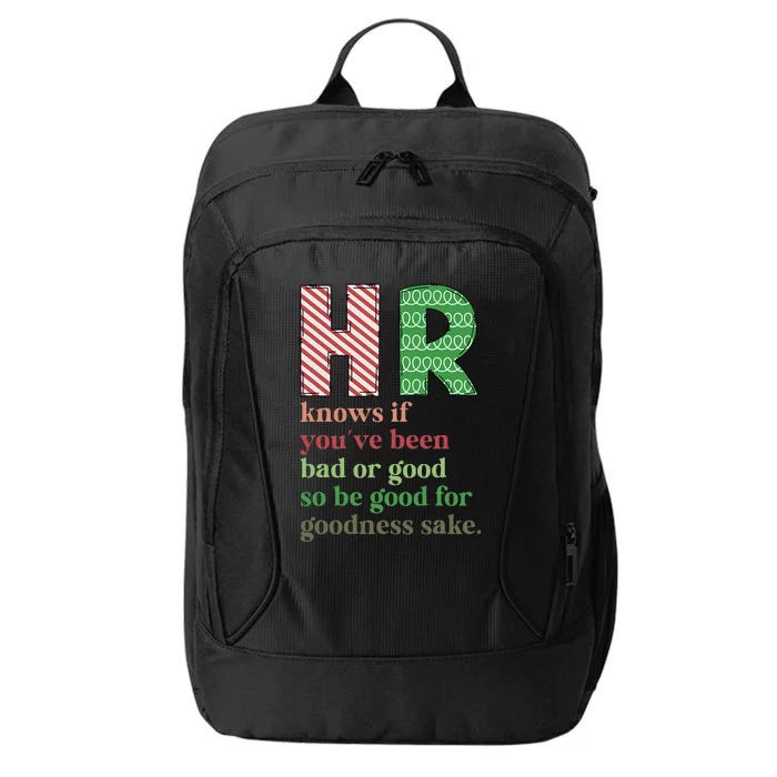 HR Knows If You've Been Bad Or Good Funny Christmas Party City Backpack