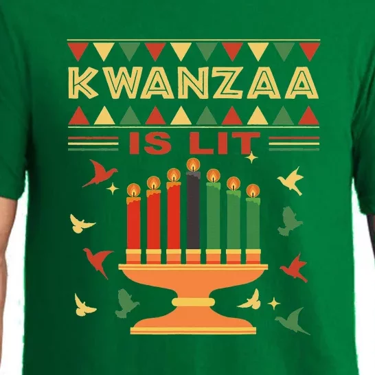 Happy Kwanzaa It's Lit African American Pajama Set