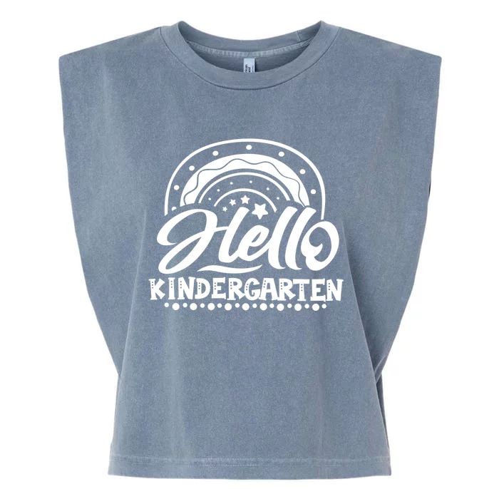 Hello Kinder Kindergarten Teacher Team Cool Gift Garment-Dyed Women's Muscle Tee