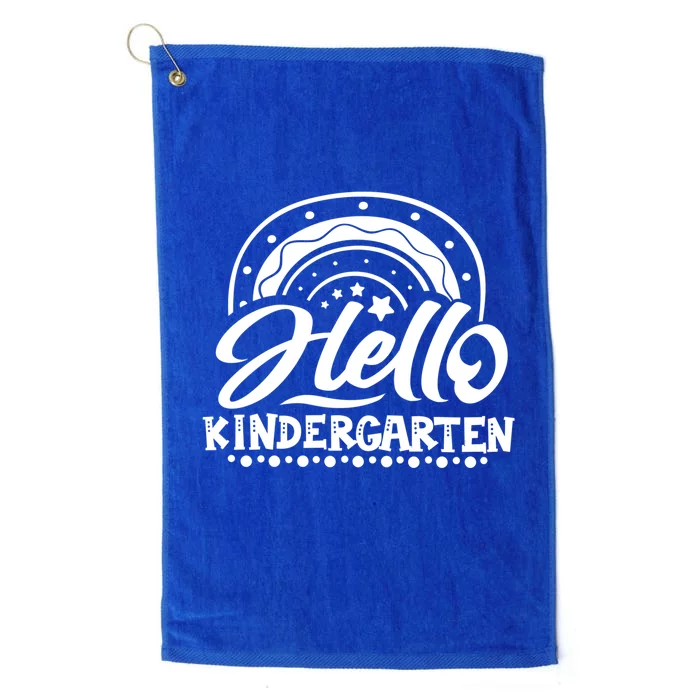 Hello Kinder Kindergarten Teacher Team Cool Gift Platinum Collection Golf Towel