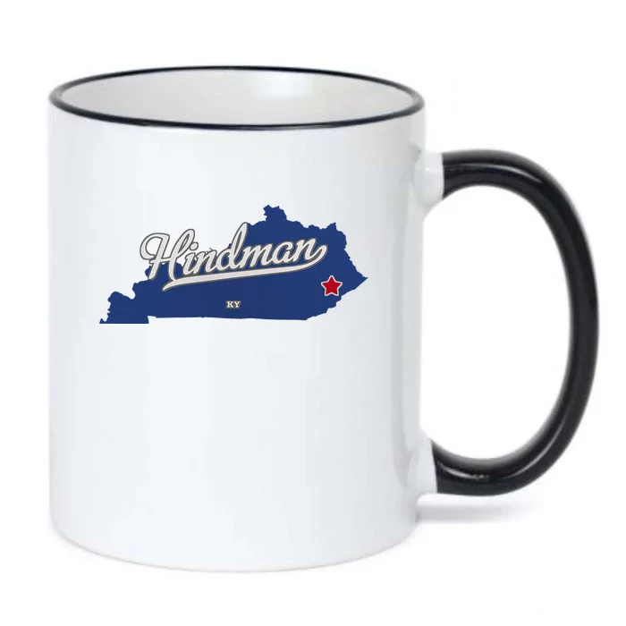 Hindman Kentucky Ky Map Black Color Changing Mug