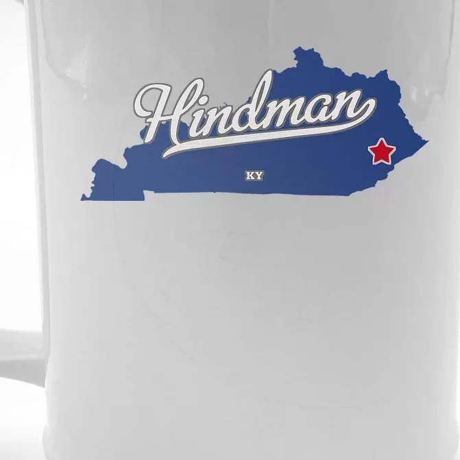 Hindman Kentucky Ky Map Front & Back Beer Stein