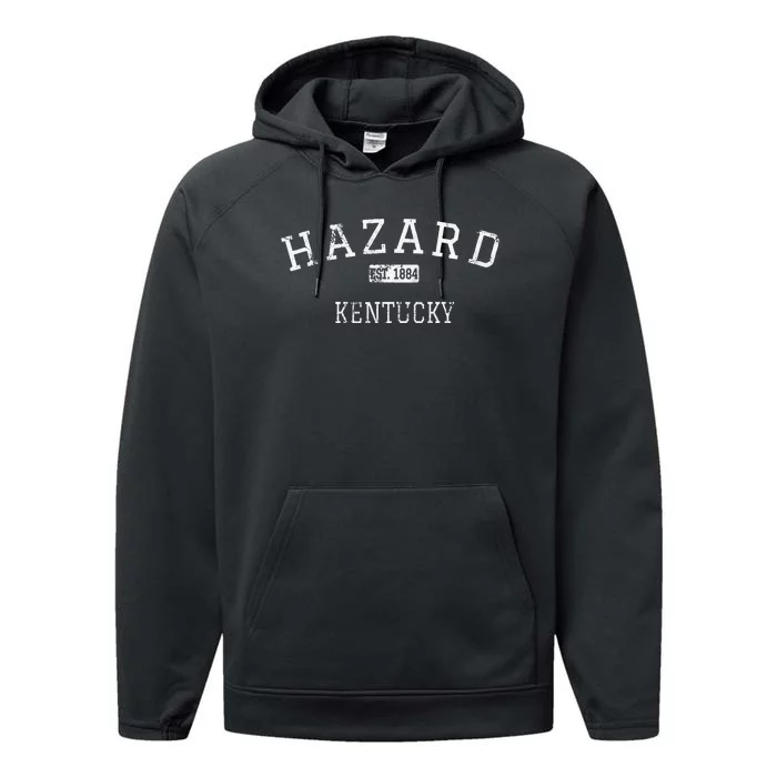 Hazard Kentucky KY Vintage Performance Fleece Hoodie