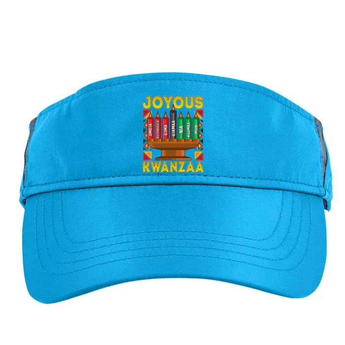 Happy Kwanzaa Kinara Candles African American Holiday Adult Drive Performance Visor