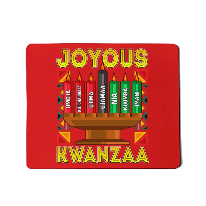 Happy Kwanzaa Kinara Candles African American Holiday Mousepad