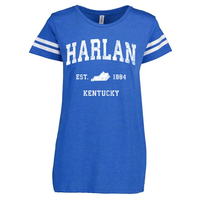 Harlan Kentucky Ky Vintage Established Athletic Sports Design Enza Ladies Jersey Football T-Shirt