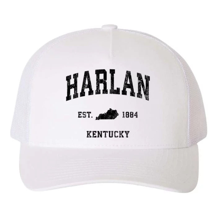 Harlan Kentucky Ky Vintage Established Athletic Sports Design Yupoong Adult 5-Panel Trucker Hat