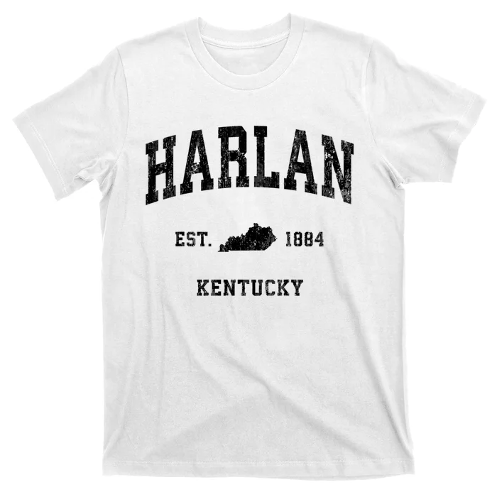 Harlan Kentucky Ky Vintage Established Athletic Sports Design T-Shirt