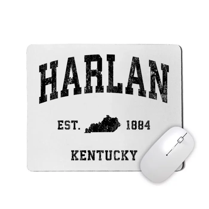 Harlan Kentucky Ky Vintage Established Athletic Sports Design Mousepad