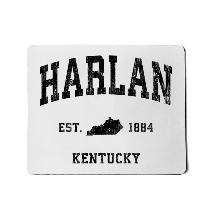 Harlan Kentucky Ky Vintage Established Athletic Sports Design Mousepad