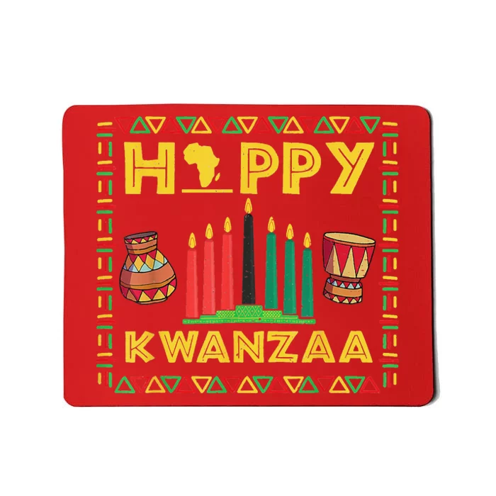 Happy Kwanzaa Kinara Candles Principles African American Mousepad