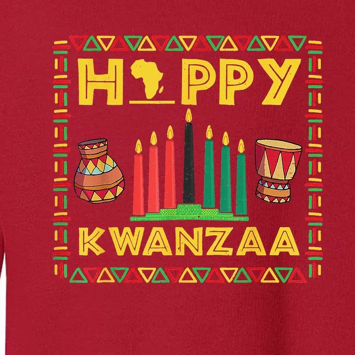 Happy Kwanzaa Kinara Candles Principles African American Toddler Sweatshirt