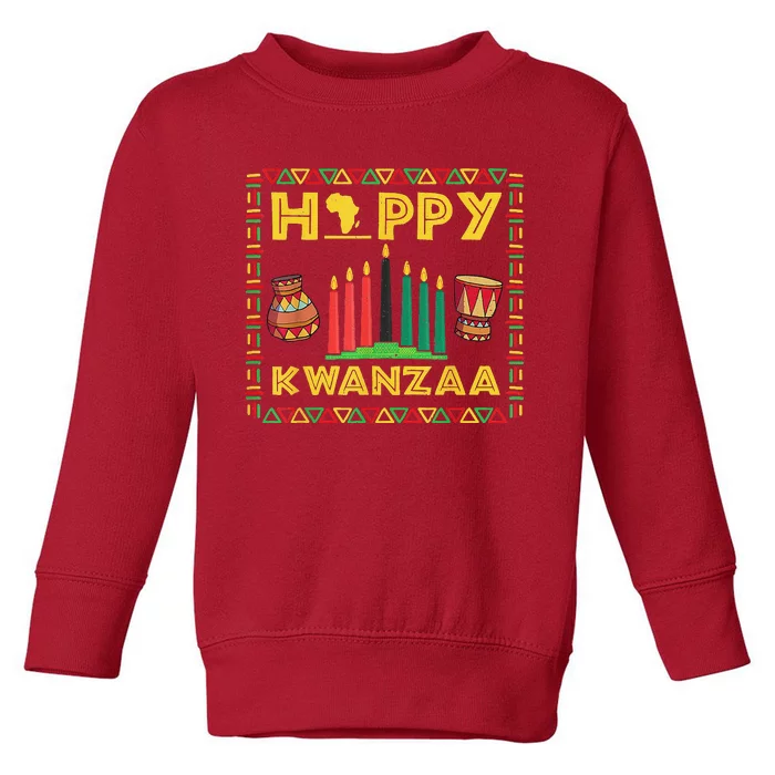 Happy Kwanzaa Kinara Candles Principles African American Toddler Sweatshirt