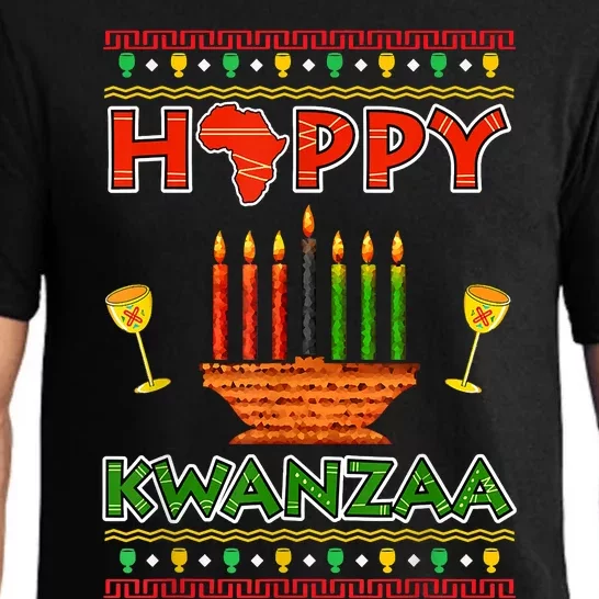 Happy Kwanzaa Kinara Candles African American Christmas Xmas Pajama Set