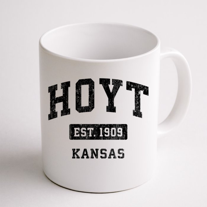 Hoyt Kansas Ks Vintage Sports Established Front & Back Coffee Mug