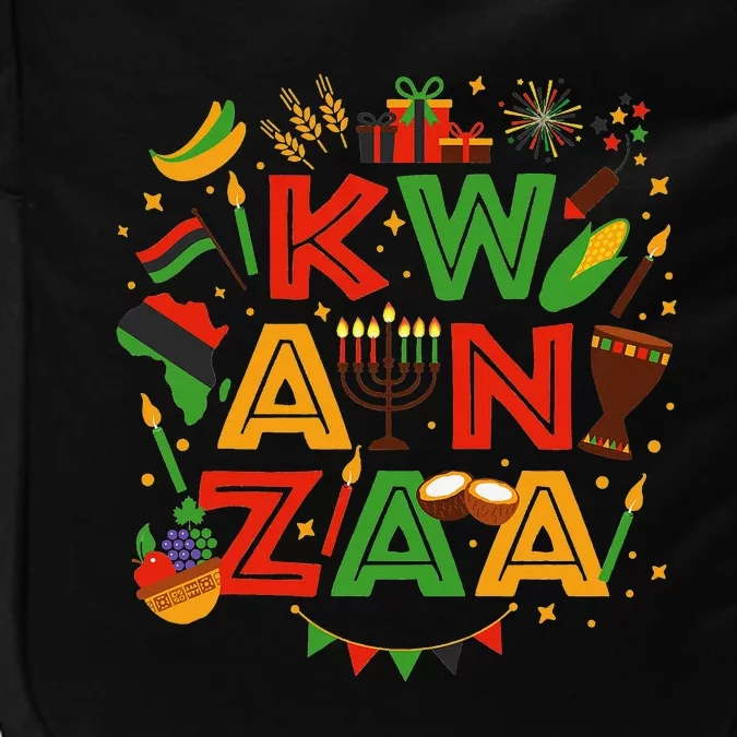 Happy Kwanzaa Kinara Candles African American Holiday Impact Tech Backpack