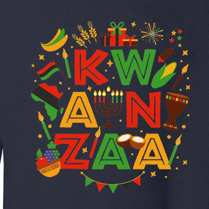 Happy Kwanzaa Kinara Candles African American Holiday Toddler Sweatshirt