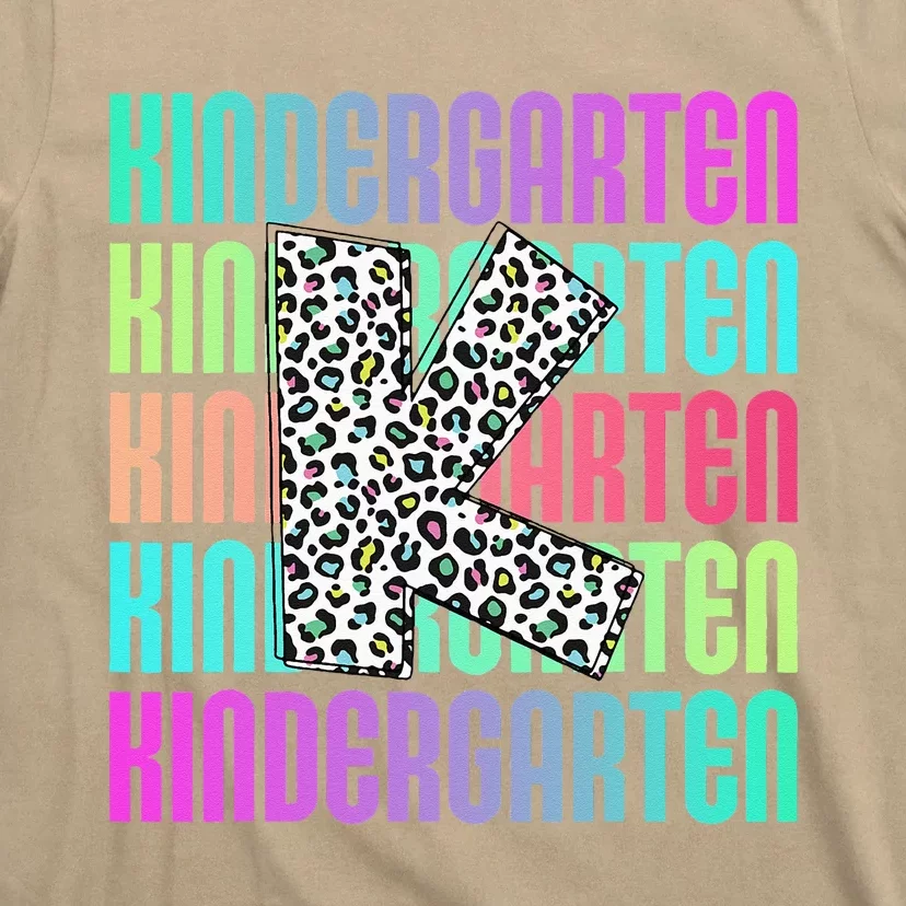 Hello Kindergarten Leopard Back To School Teacher Student T-Shirt