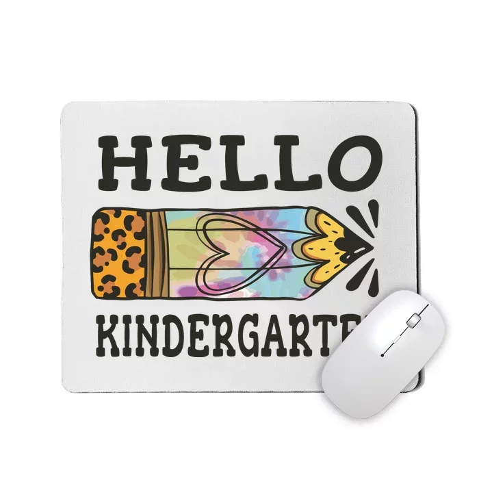 Hello Kindergarten Leopard Tie Dye Pencil Mousepad