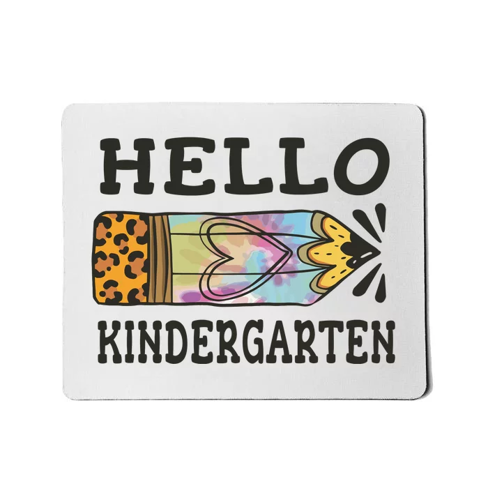 Hello Kindergarten Leopard Tie Dye Pencil Mousepad