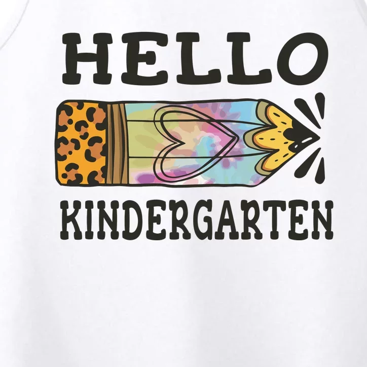 Hello Kindergarten Leopard Tie Dye Pencil Performance Tank