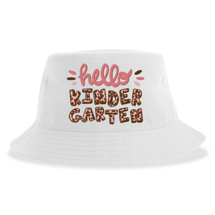 Hello Kindergarten Leopard Cute Sustainable Bucket Hat