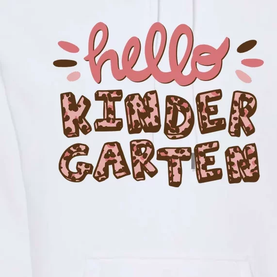 Hello Kindergarten Leopard Cute Premium Hoodie