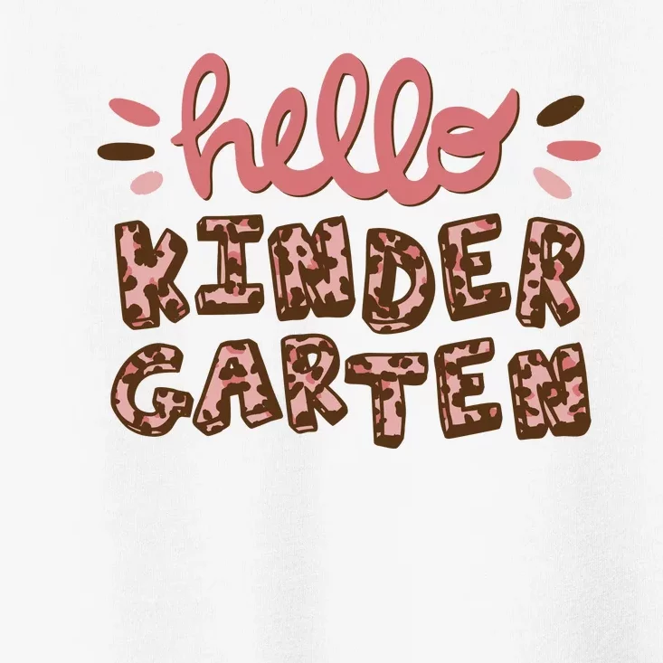 Hello Kindergarten Leopard Cute Toddler T-Shirt