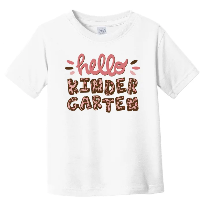 Hello Kindergarten Leopard Cute Toddler T-Shirt