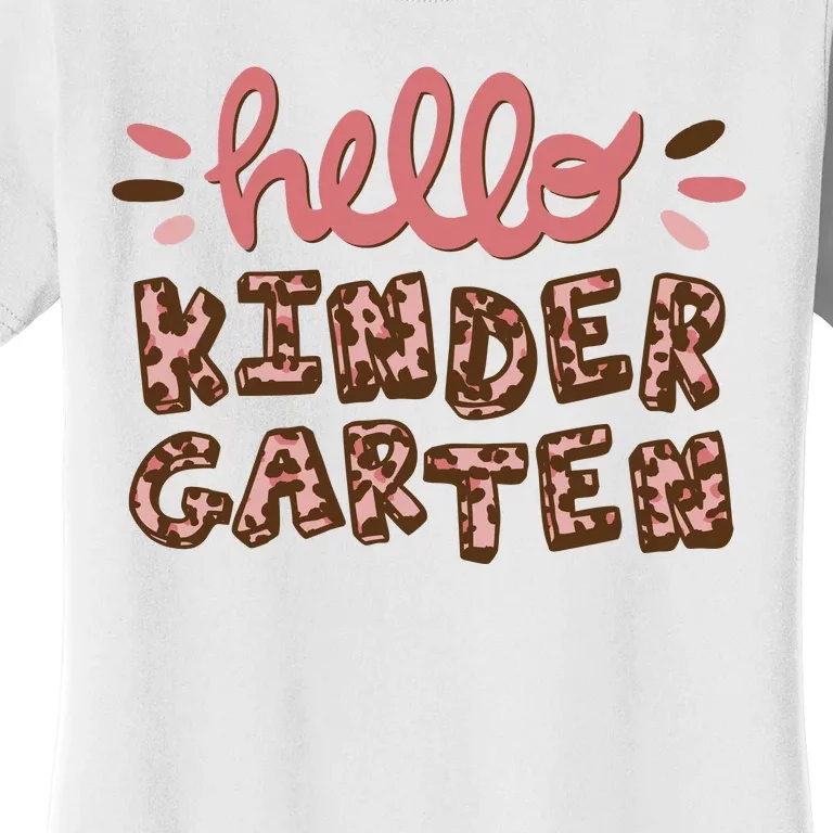 Hello Kindergarten Leopard Cute Women's T-Shirt