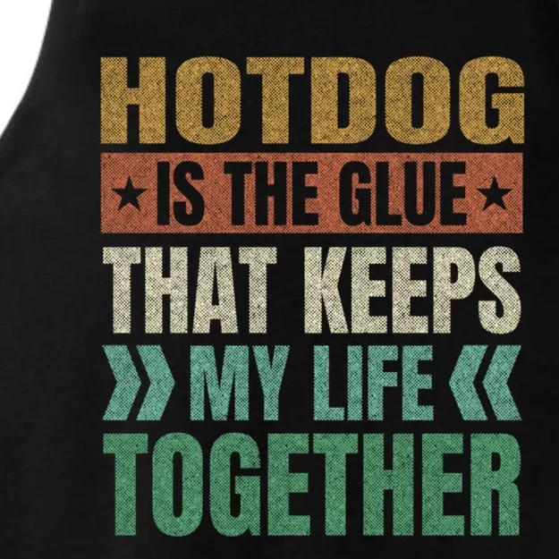 Hotdog Keeps My Life Together Sausage Funny Meat Lover Humor Gift Ladies Tri-Blend Wicking Tank