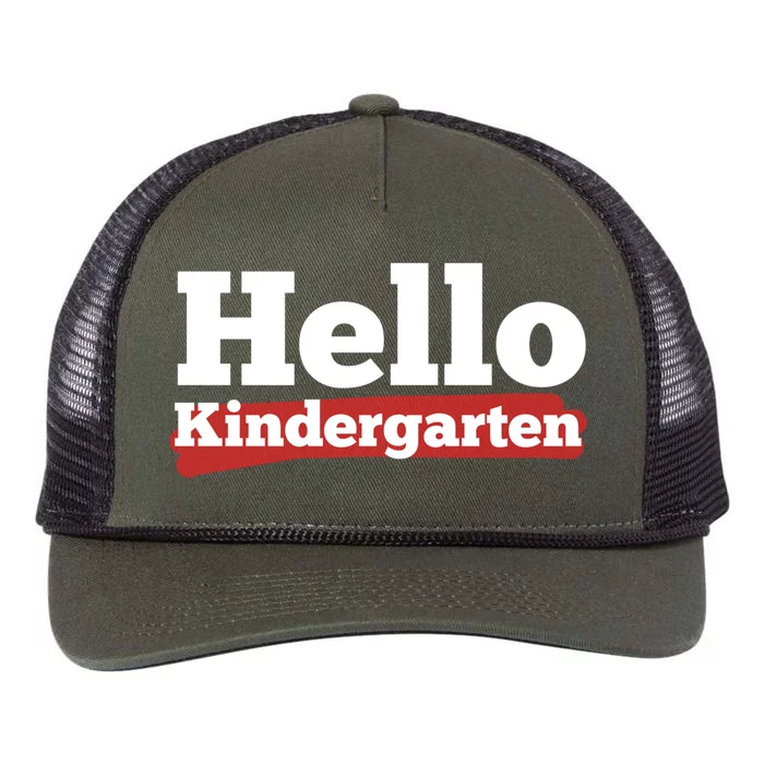 Hello Kindergarten Meaningful Gift Retro Rope Trucker Hat Cap