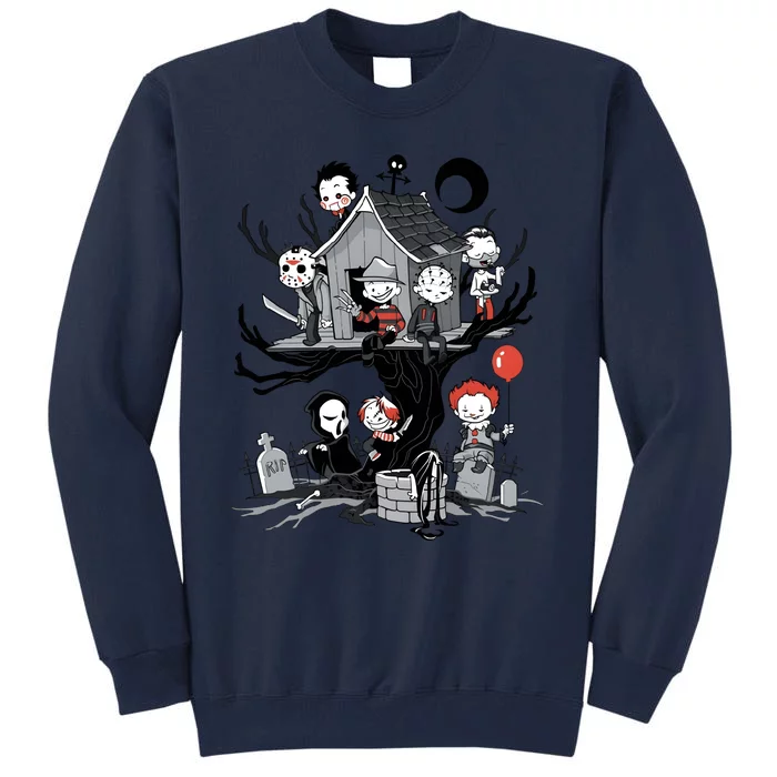 Halloween Kids Movie Famous Killers Tree House Horror Character Tall Sweatshirt