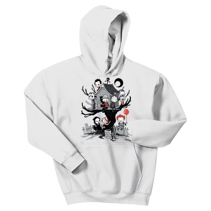 Halloween Kids Movie Famous Killers Tree House Horror Character Kids Hoodie