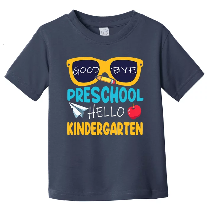 Hello Kindergarten Prek Grad Goodbye Preschool Graduation Toddler T-Shirt