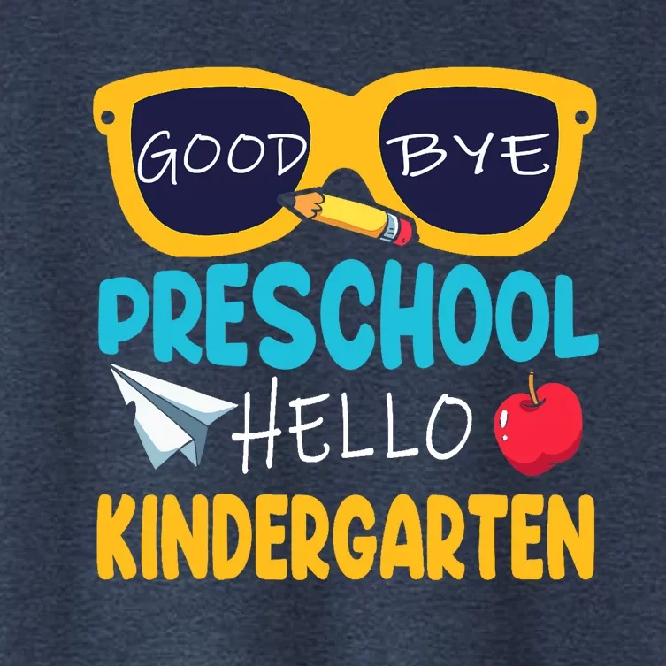 Hello Kindergarten Prek Grad Goodbye Preschool Graduation Women's Crop Top Tee