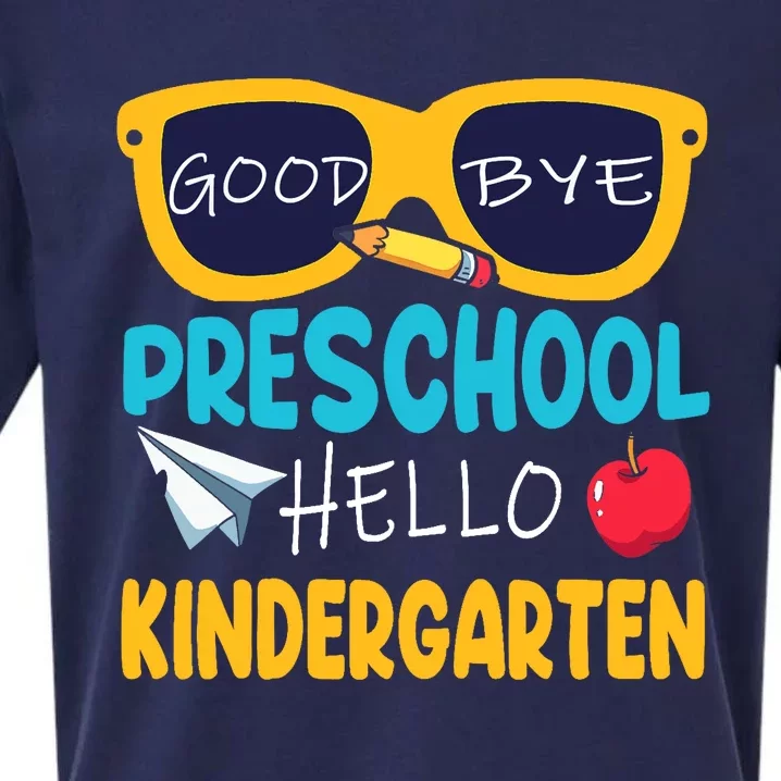 Hello Kindergarten Prek Grad Goodbye Preschool Graduation Sueded Cloud Jersey T-Shirt