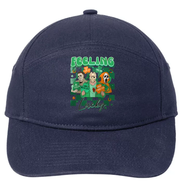 Horror Killer Patrick's Day Ghostface Horror Patrick's Day Character 7-Panel Snapback Hat