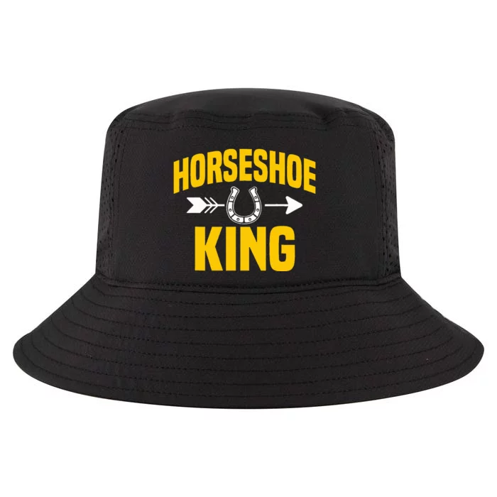 Horseshoe King Pitching Horse Lover Ferrier Cool Comfort Performance Bucket Hat