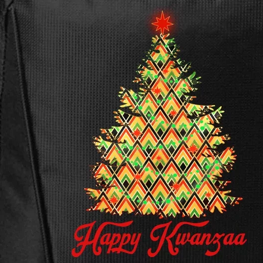 Happy Kwanzaa Pattern Christmas Tree City Backpack