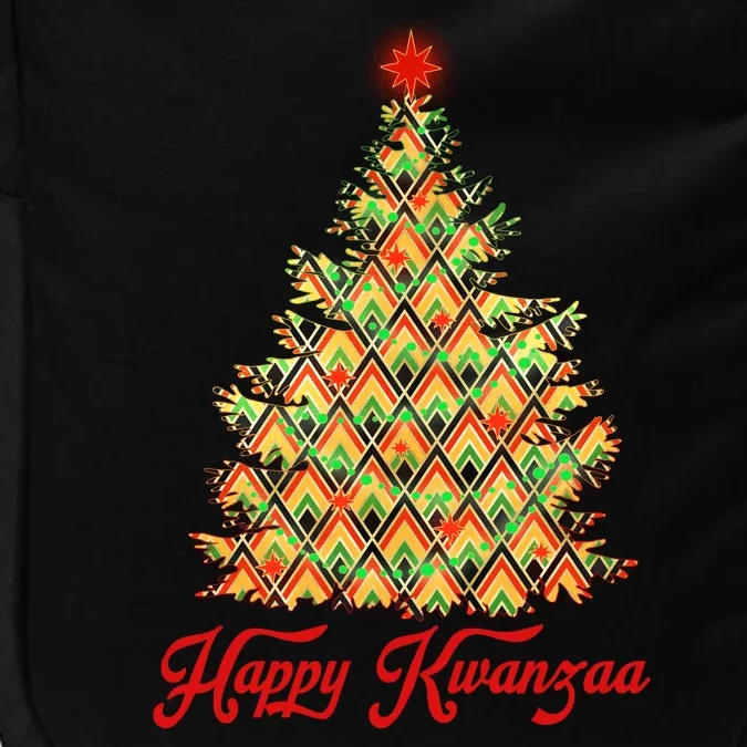 Happy Kwanzaa Pattern Christmas Tree Impact Tech Backpack