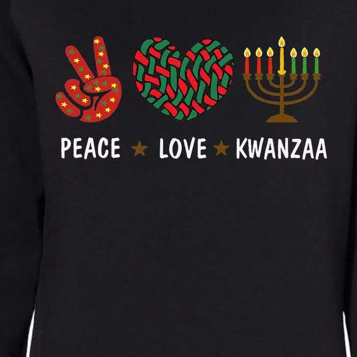 Happy Kwanzaa Peace Love Kwanzaa African Womens California Wash Sweatshirt