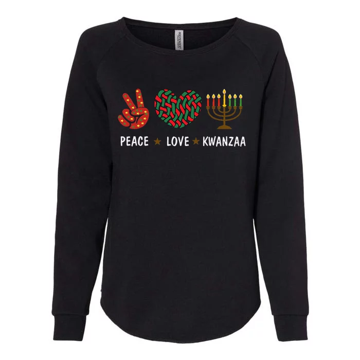 Happy Kwanzaa Peace Love Kwanzaa African Womens California Wash Sweatshirt