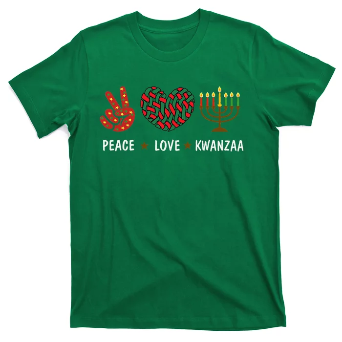 Happy Kwanzaa Peace Love Kwanzaa African T-Shirt