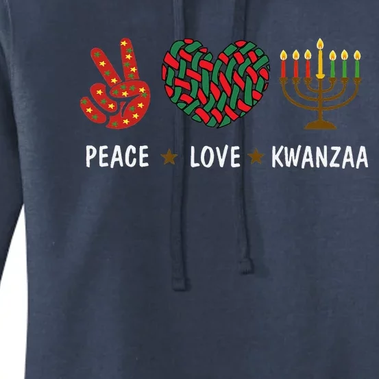 Happy Kwanzaa Peace Love Kwanzaa African Women's Pullover Hoodie