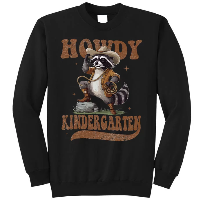 Howdy Kindergarten Raccoon Cowboy Western Back To School Gift Sweatshirt