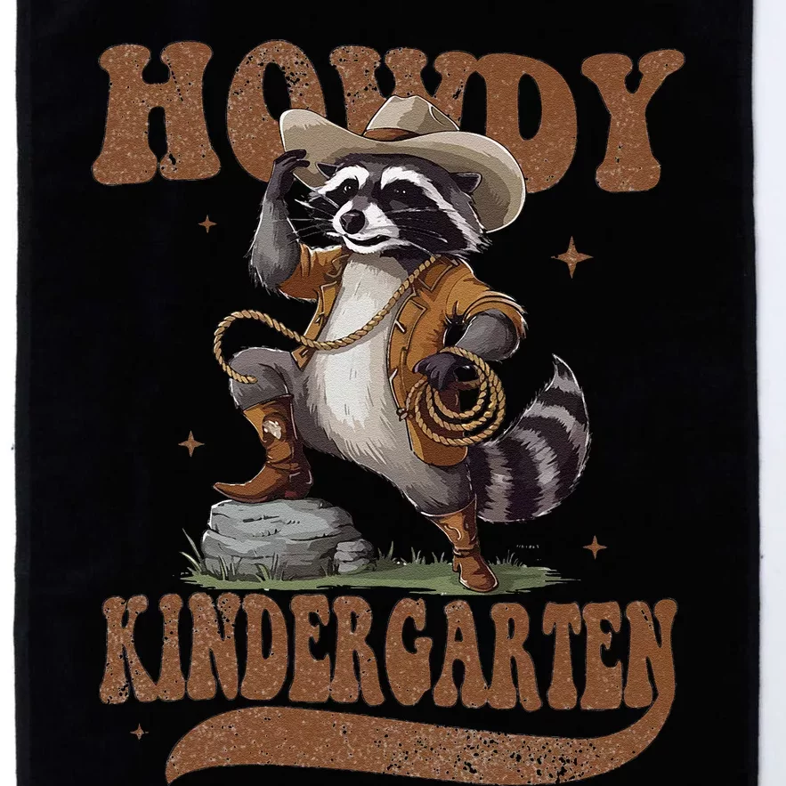 Howdy Kindergarten Raccoon Cowboy Western Back To School Gift Platinum Collection Golf Towel