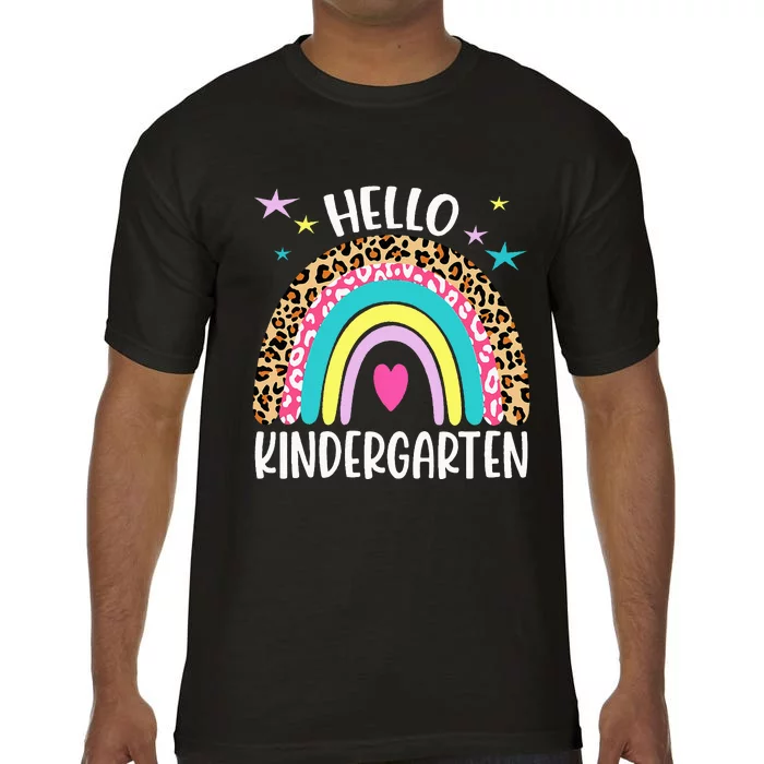 Hello Kindergarten Rainbow Back To School Teacher Student Comfort Colors T-Shirt