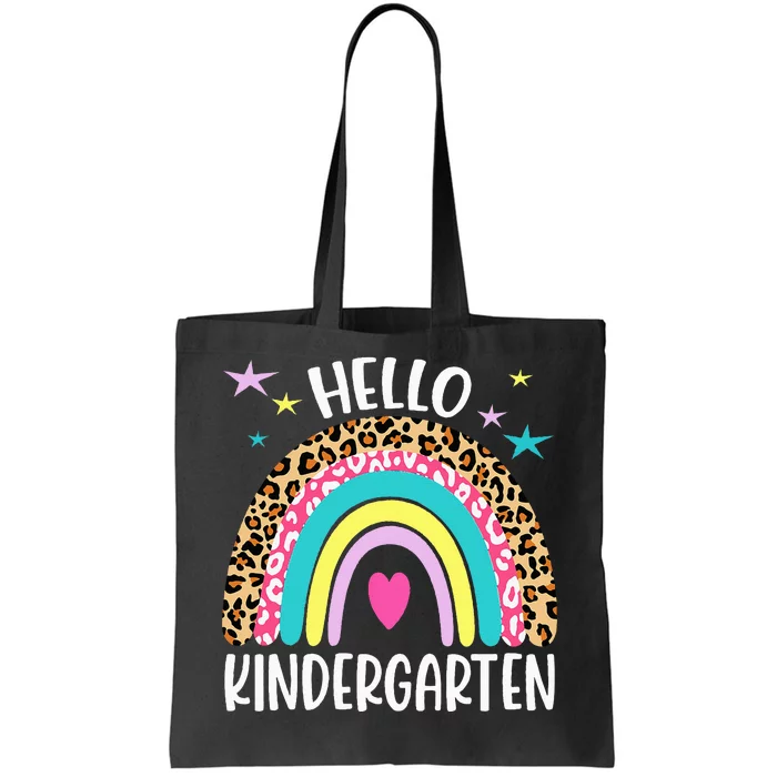 Hello Kindergarten Rainbow Back To School Teacher Student Tote Bag